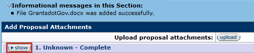 Proposal Attachments added