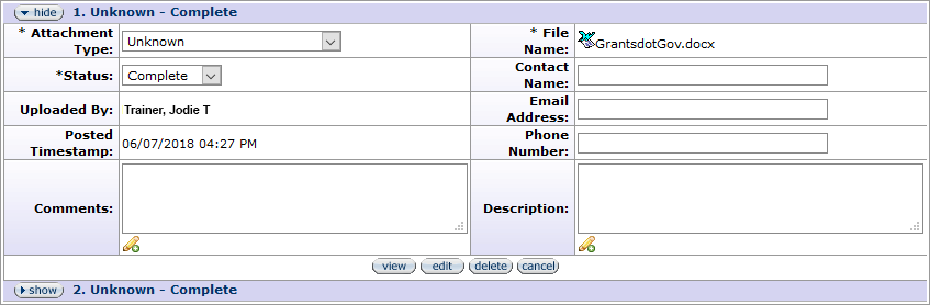 Proposal Attachments Details